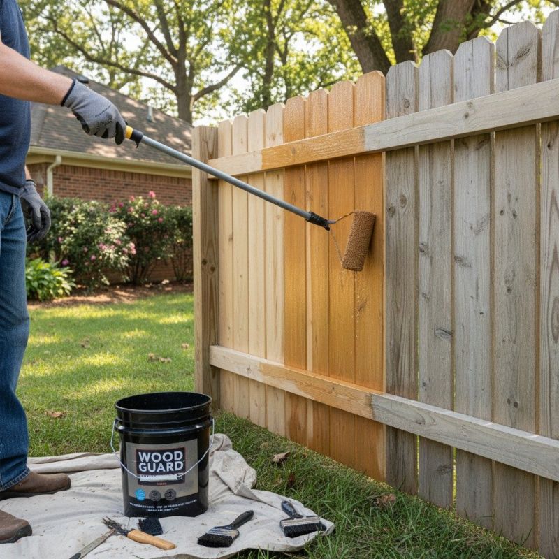 Wood Fence Staining