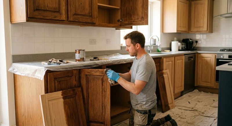 Wood Cabinet Staining in Cincinnati, OH